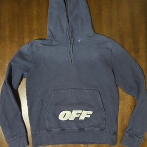 Off-White Men's Wing Blue Ombré Print Sweatshirt small hoodie virgil